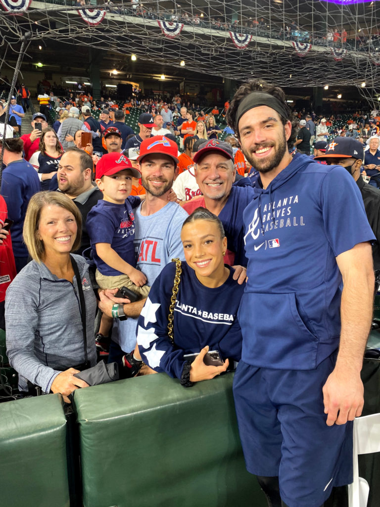 Dansby Swanson with family at World Series