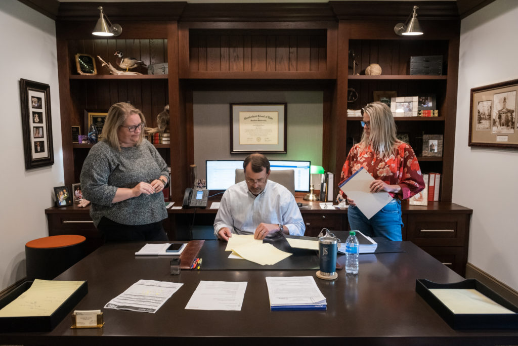 Attorney Andrew Jones at work