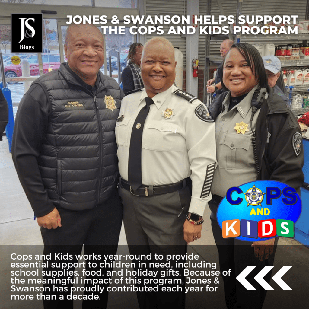 Jones & Swanson Helps Support The Cops and Kids Program