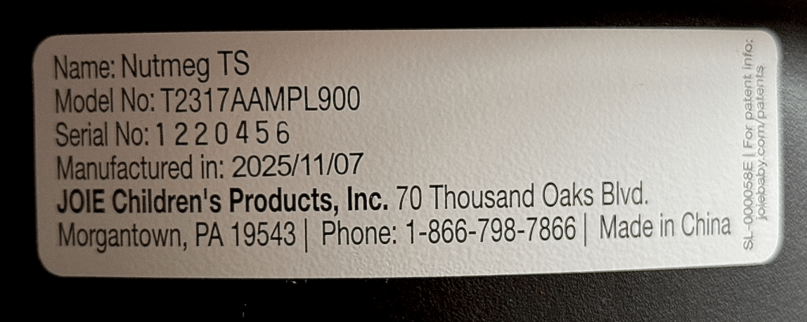 Car Seat Label