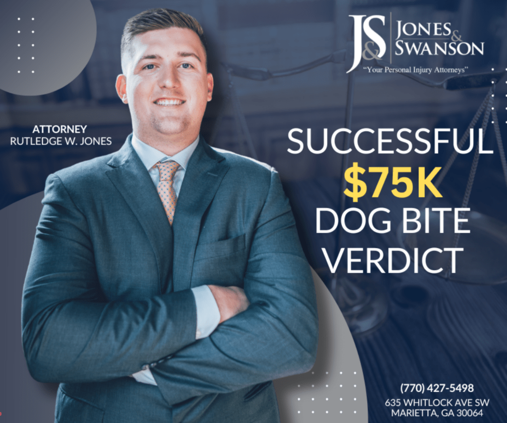 Rutledge W. Jones of Jones & Swanson Secures $75K Dog Bite Verdict